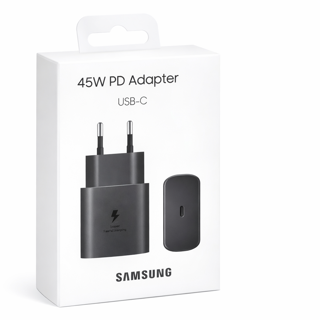 Samsung 45W Super Fast Charger (2-Pin) | 100% Original Type-C Adapter | Super Fast Charging